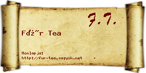 Für Tea névjegykártya